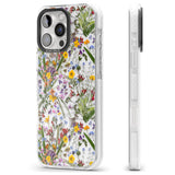 iPhone 16 Pro Max Wildflower & Leaves Black Impact Phone Case