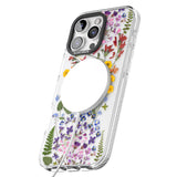 iPhone 16 Pro Max Wild Flower Stripe Design Black Impact Phone Case