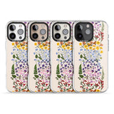 iPhone 16 Pro Max Wildflower Stripe Design - Cream Black Impact Phone Case