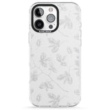 iPhone 16 Pro Max Grey Branches Vintage Botanical Black Impact Phone Case