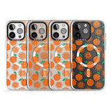 iPhone 16 Pro Max Orange Pattern Black Impact Phone Case