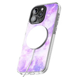 iPhone 16 Pro Max Purple Galaxy Pattern Design Black Impact Phone Case