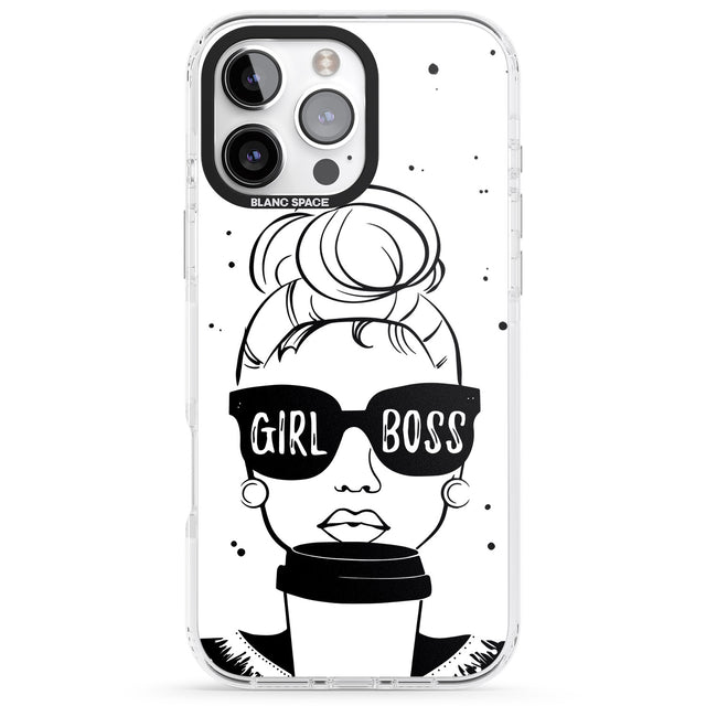 iPhone 16 Pro Max Girl Boss Black Impact Phone Case