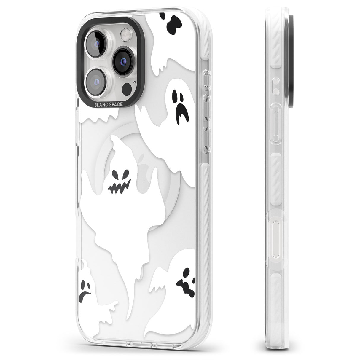 iPhone 16 Pro Max Ghost Pattern Black Impact Phone Case