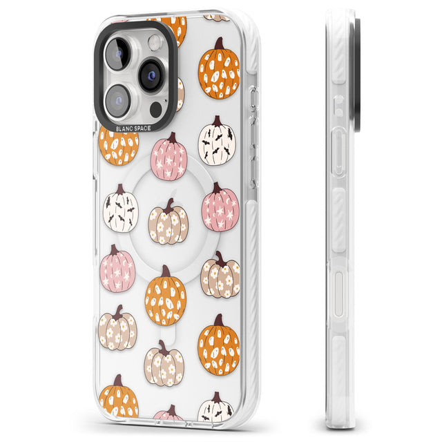 Floral Pumpkins Impact Magsafe Phone Case for iPhone 16 Pro, iPhone 16 Pro Max