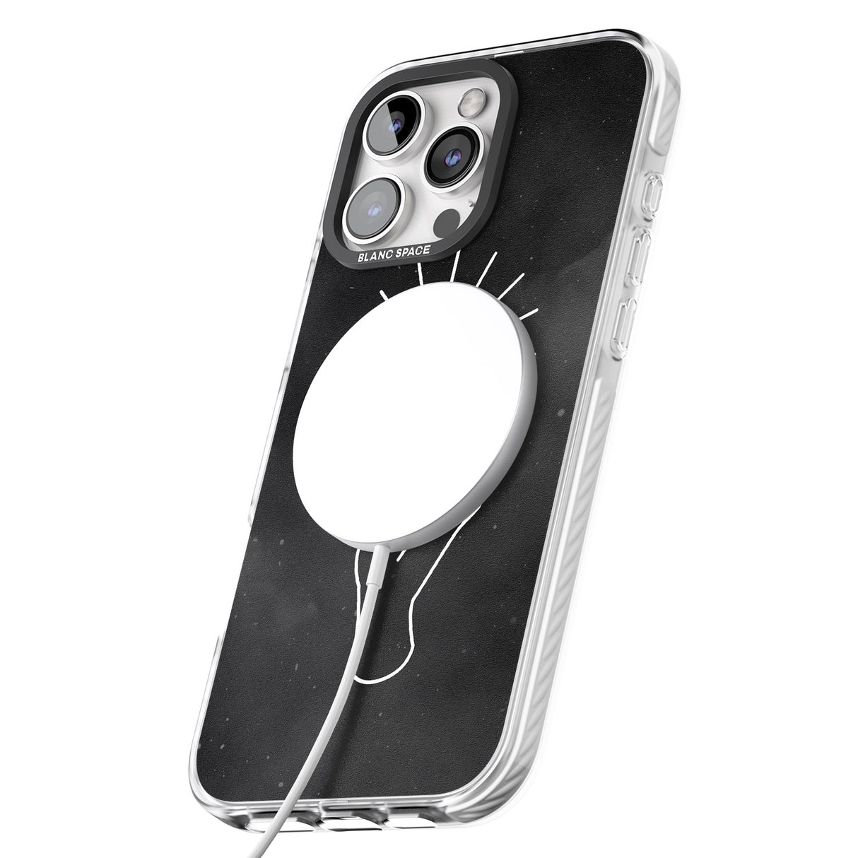 iPhone 16 Pro Max Hand Holding Moon Black Impact Phone Case