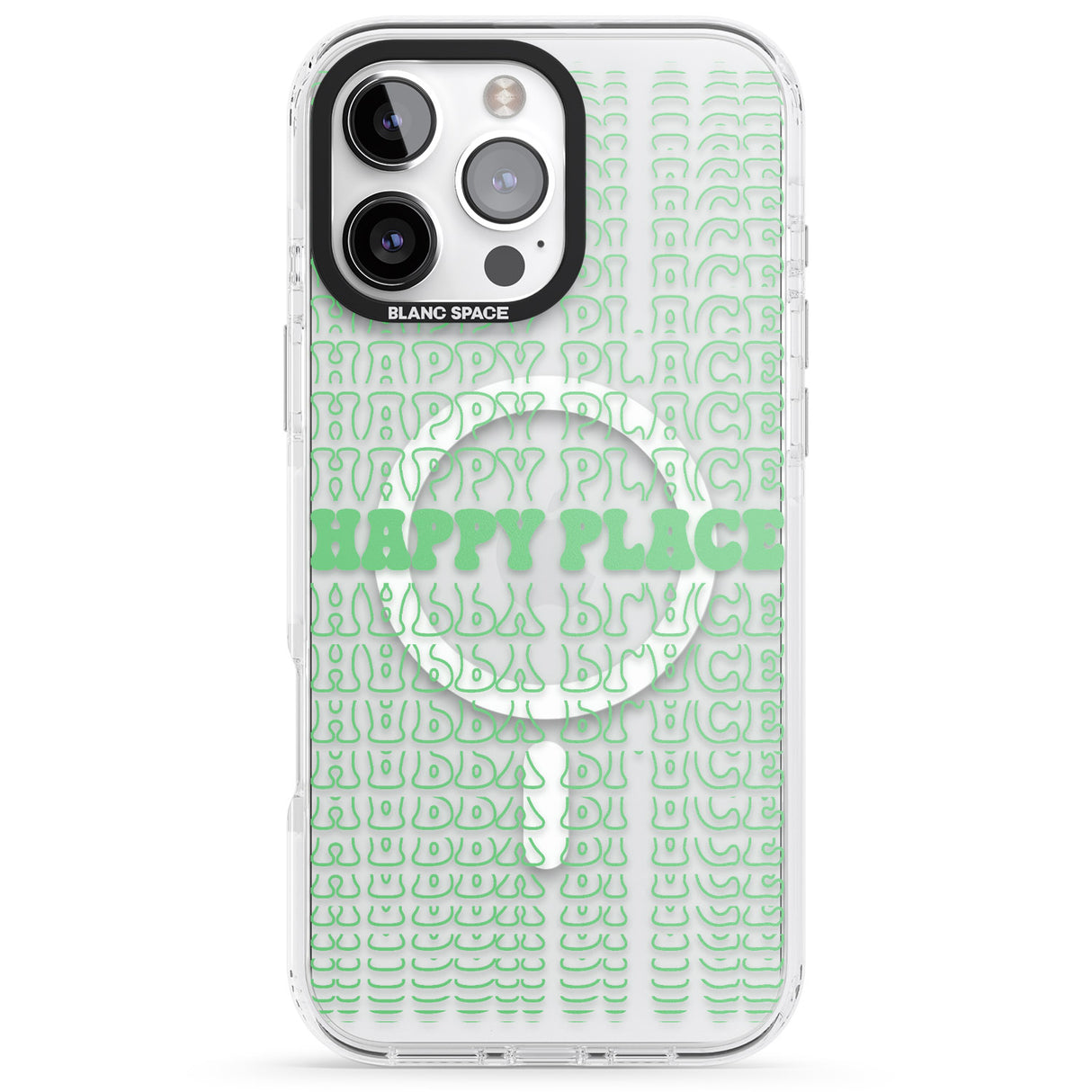 iPhone 16 Pro Max Happy Place (Green) Clear Impact Phone Case + Magsafe