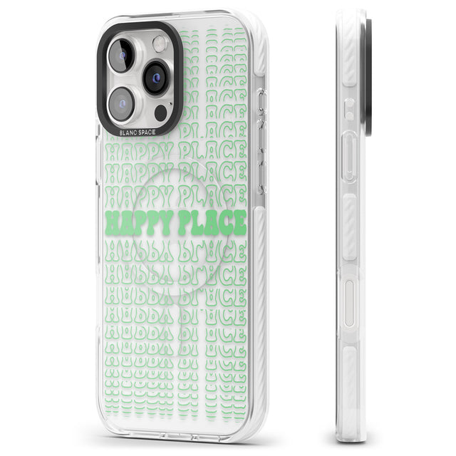 iPhone 16 Pro Max Happy Place (Green) Clear Impact Phone Case + Magsafe