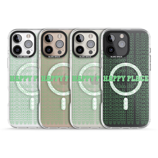 iPhone 16 Pro Max Happy Place (Green) Clear Impact Phone Case + Magsafe