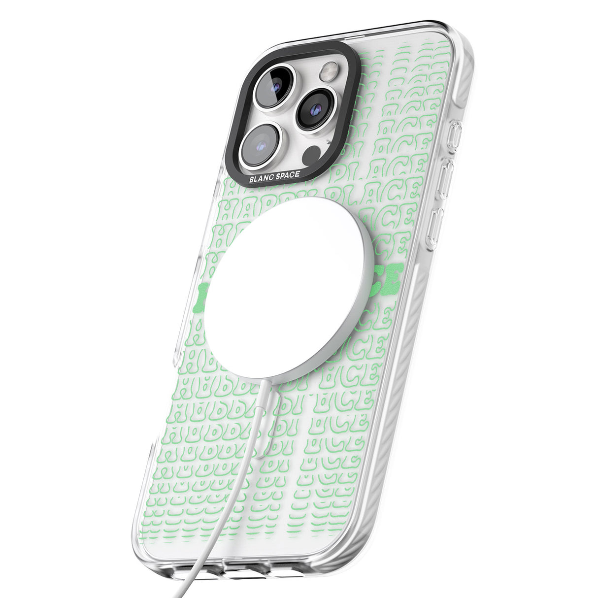 iPhone 16 Pro Max Happy Place (Green) Clear Impact Phone Case + Magsafe