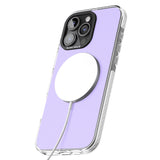 iPhone 16 Pro Max Single Heart White & Pale Purple Black Impact Phone Case