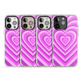 iPhone 16 Pro Max Pink Heart Illusion Black Impact Phone Case