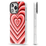 iPhone 16 Pro Max Red Heart Illusion Black Impact Phone Case