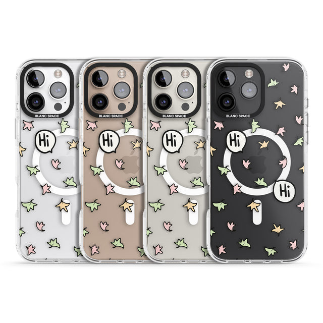 iPhone 16 Pro Max Heartstopper Leaves Pattern Black Impact Phone Case