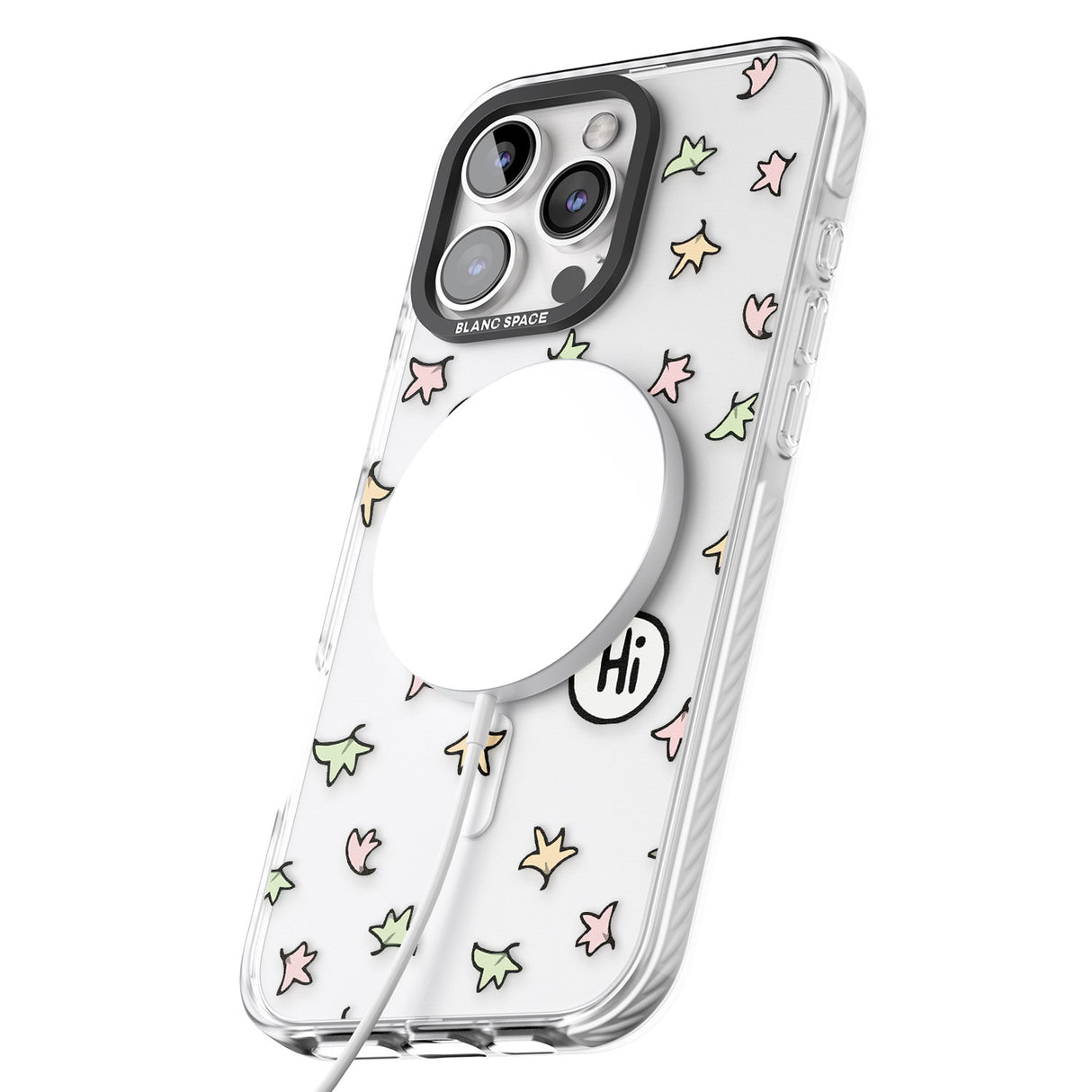 iPhone 16 Pro Max Heartstopper Leaves Pattern Black Impact Phone Case