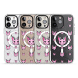 iPhone 16 Pro Max Demon Cat Pattern Black Impact Phone Case