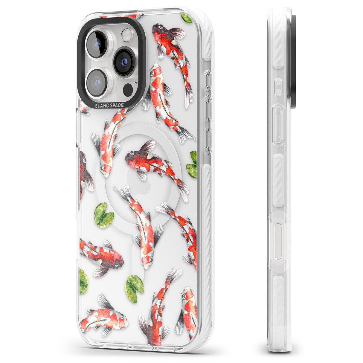 iPhone 16 Pro Max Koi Fish Japanese Watercolour Black Impact Phone Case