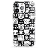 iPhone 16 Pro Max Checkerboard Heads Black Impact Phone Case