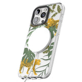 iPhone 16 Pro Max Two Jaguars & Foliage Jungle Cat Pattern Black Impact Phone Case