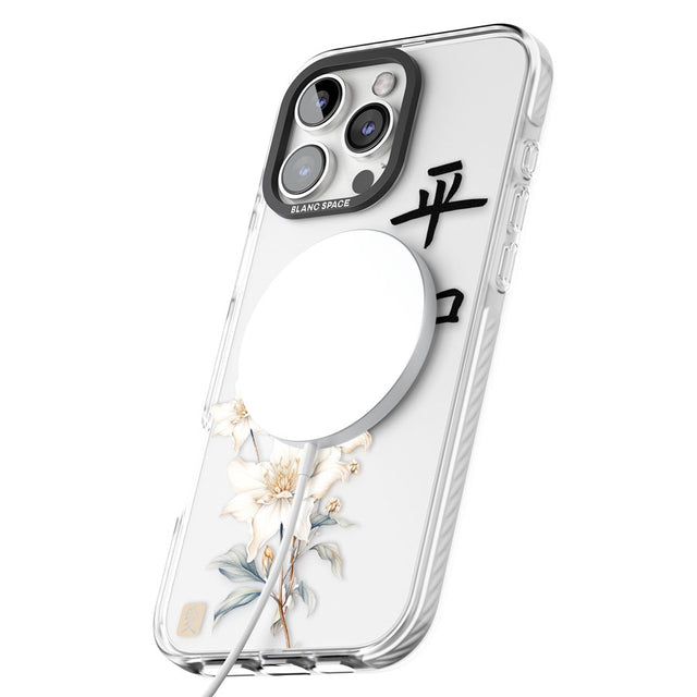 Peace and Flowers Impact Magsafe Phone Case for iPhone 16 Pro, iPhone 16 Pro Max