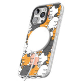 iPhone 16 Pro Max Spooning Cats Kawaii Pattern Black Impact Phone Case