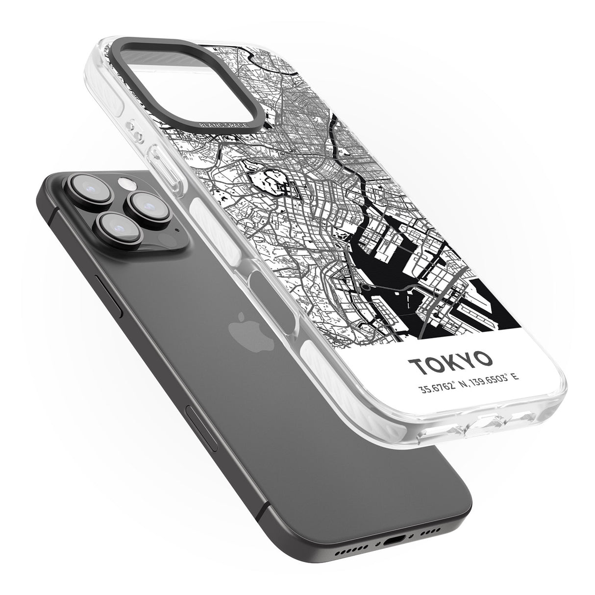 iPhone 16 Pro Max Map of Tokyo, Japan Black Impact Phone Case