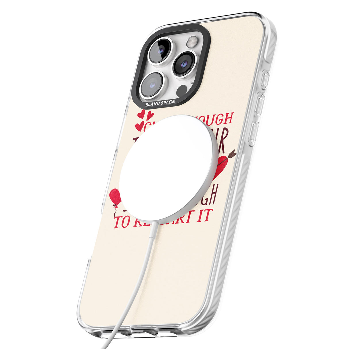 iPhone 16 Pro Max Medical Design Cute Enough to Stop Your Heart Black Impact Phone Case