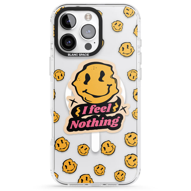 iPhone 16 Pro Max I feel nothing (Clear) Black Impact Phone Case