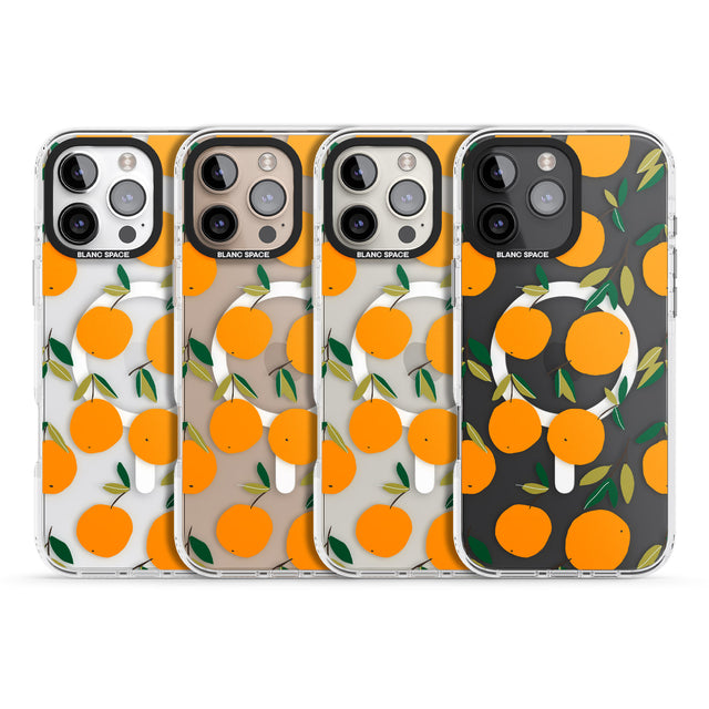 iPhone 16 Pro Max Oranges Pattern Black Impact Phone Case