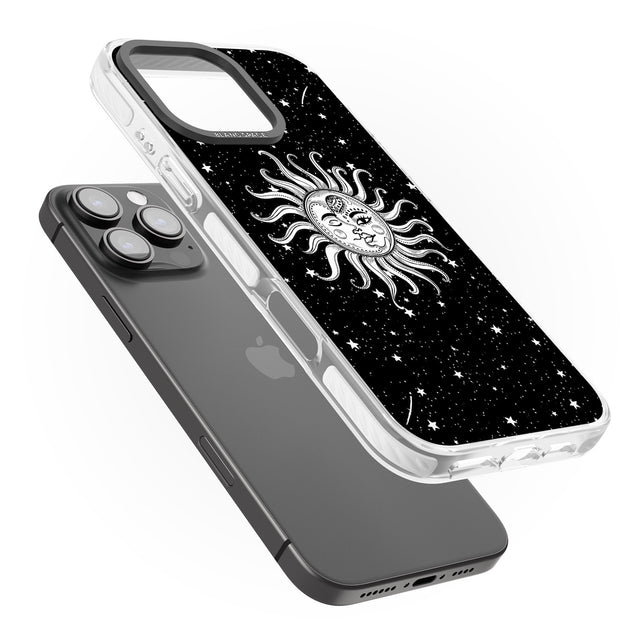 iPhone 16 Pro Max Mystic Sun Moon Black Impact Phone Case