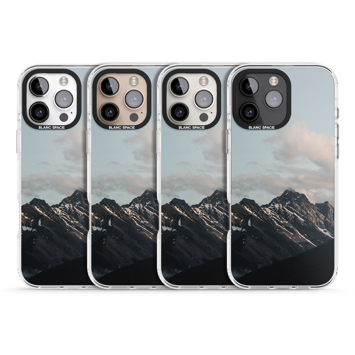 iPhone 16 Pro Max Mountain Range Photograph Black Impact Phone Case