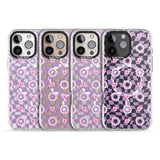 iPhone 16 Pro Max Checkered Love Pattern Black Impact Phone Case