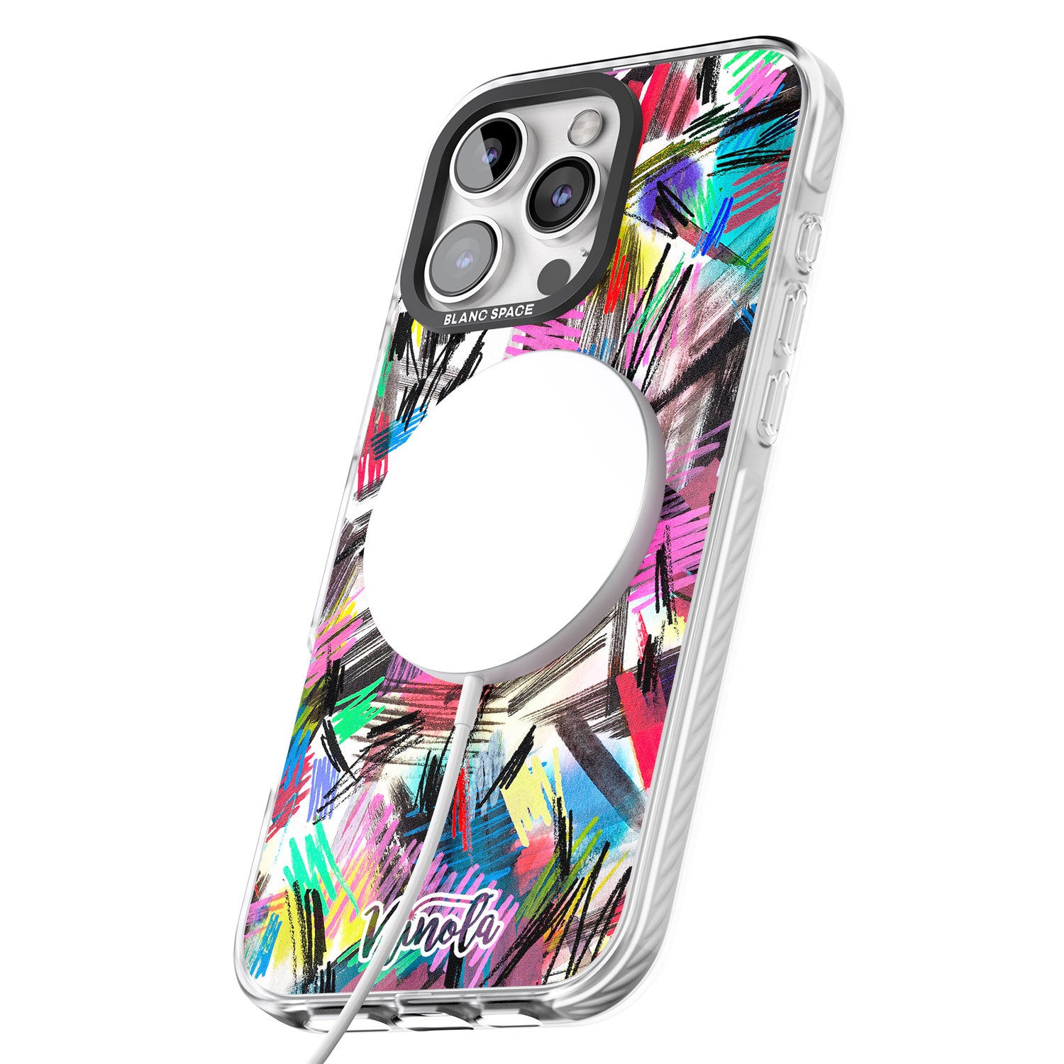 iPhone 16 Pro Max Wild Strokes Black Impact Phone Case