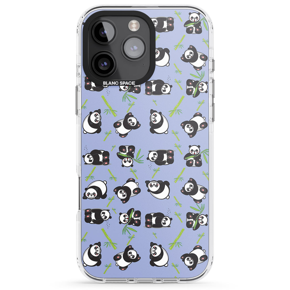 iPhone 16 Pro Max Panda Pattern Black Impact Phone Case