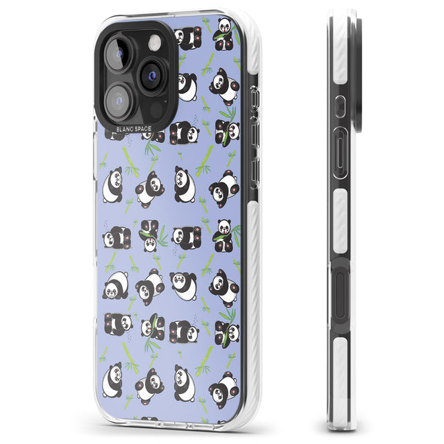 iPhone 16 Pro Max Panda Pattern Black Impact Phone Case