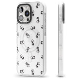 iPhone 16 Pro Max Tiny Panda Pattern Black Impact Phone Case