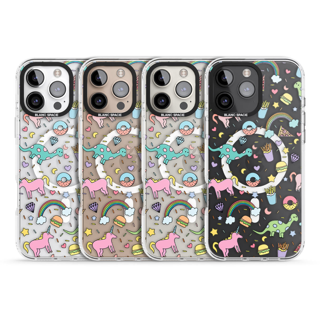 iPhone 16 Pro Max Cute Pattern Black Impact Phone Case