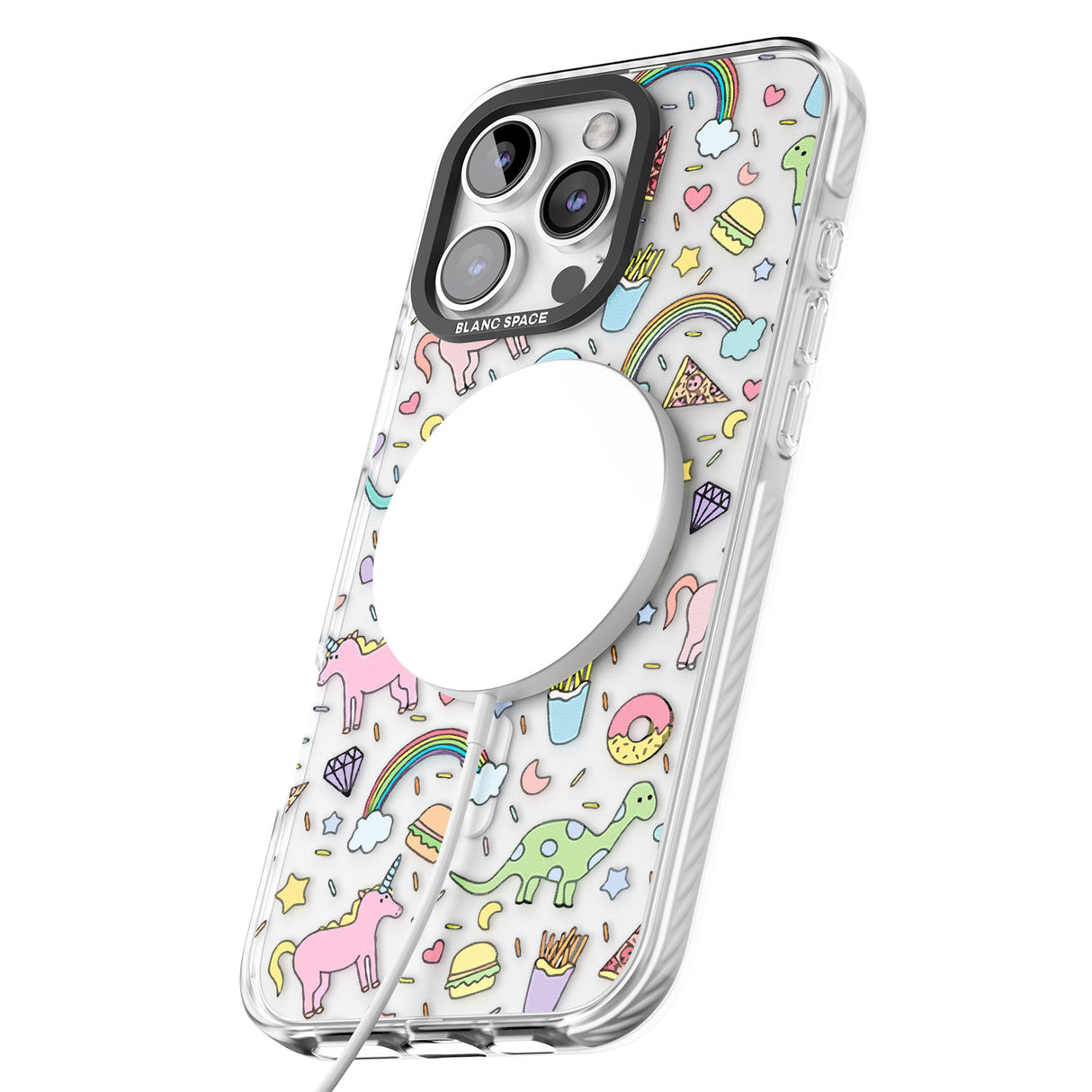 iPhone 16 Pro Max Cute Pattern Black Impact Phone Case