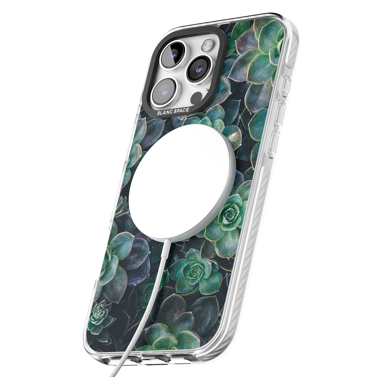 iPhone 16 Pro Max Succulents - Real Botanical Photographs Black Impact Phone Case