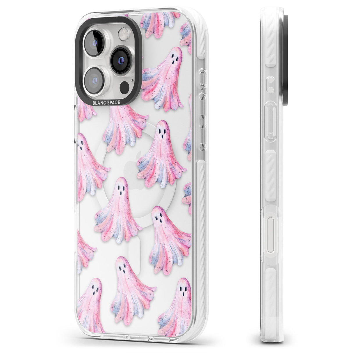 Pink Ghosts Impact Magsafe Phone Case for iPhone 16 Pro, iPhone 16 Pro Max