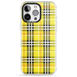 iPhone 16 Pro Max Yellow Plaid Black Impact Phone Case