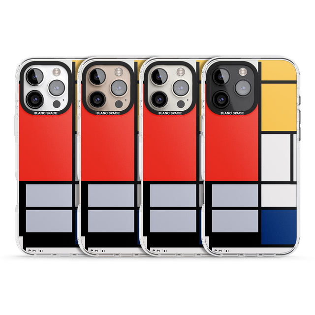 iPhone 16 Pro Max Piet Mondrian's Composition Black Impact Phone Case