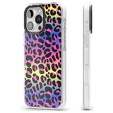 iPhone 16 Pro Max Rainbow Gradient Leopard Print Black Impact Phone Case