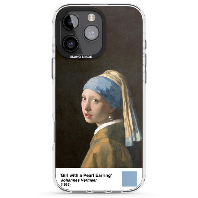 iPhone 16 Pro Max Girl with a Pearl Earring Black Impact Phone Case