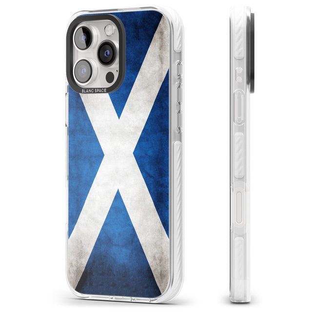 iPhone 16 Pro Max Scotland Saltire Flag Black Impact Phone Case