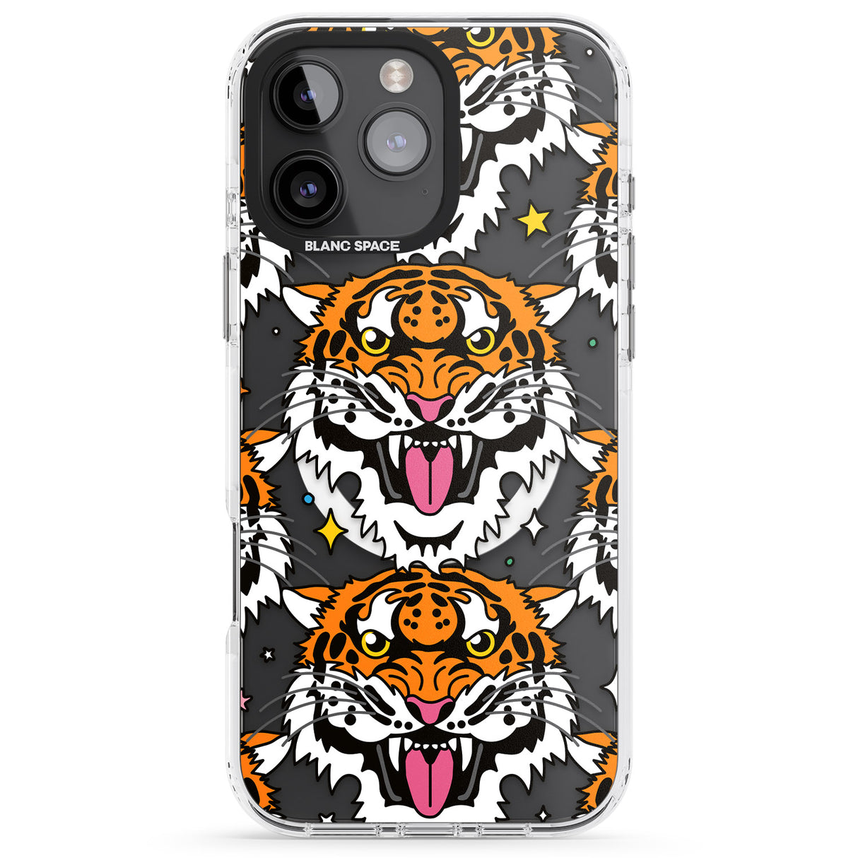 iPhone 16 Pro Max Fierce Jungle Tigers Black Impact Phone Case