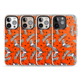 iPhone 16 Pro Max Colourful Crane Pattern (Orange) Black Impact Phone Case