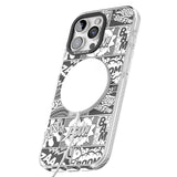 iPhone 16 Pro Max Onomatopoeia (Black & White) Black Impact Phone Case