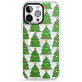 iPhone 16 Pro Max Christmas Tree Pattern (Clear) Black Impact Phone Case