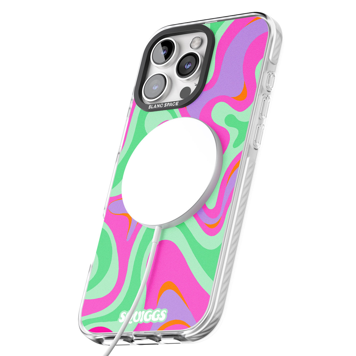 iPhone 16 Pro Max Pink Lava Black Impact Phone Case